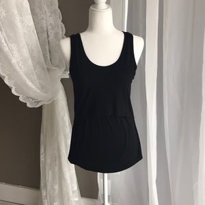 Black nursing t shirt tank - Med